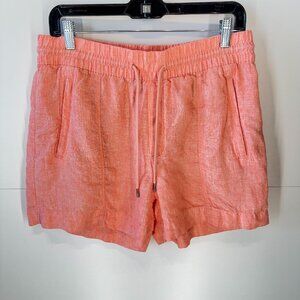 Athleta Retreat Linen Shorts in Sunset Glow